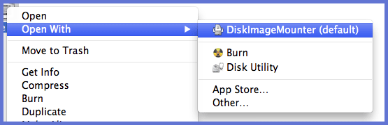 DiskImageMounter is the utility that handles mounting disk volume images in Mac OS X, starting with version 10.3. DiskImageMounter works by either launching a daemon to handle the disk image or by contacting a running dmon and have it mount the disk. Syntheway Audio Units and VST for Mac OS X downloads are packed and available in ".dmg" file, an Apple Disk Image format (Volume type: HFS+). Version 10.4 "Tiger", 10.5 "Leopard", 10.6 "Snow Leopard", 10.7 "Lion", 10.8 "Mountain Lion", 10.9: "Mavericks" decodes these files automatically. In Mac OS X v10.2.3 "Jaguar", Apple introduced Compressed Disk Images and Internet-Enabled Disk Images for use with the Apple utility Disk Copy, which was later integrated into Disk Utility in 10.3 "Panther". Older systems may require Stuffit Expander to use these files.